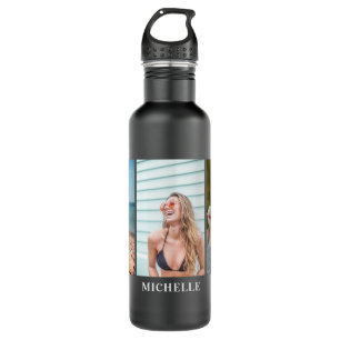 Custom 3 Photo Collage & Name 710 Ml Water Bottle