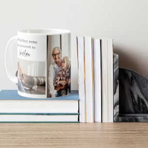 Custom 3 Photo Great Moms Gets Promoted to Grandma Coffee Mug