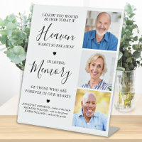 Custom 3 Photo Heaven Remembrance Wedding Memorial