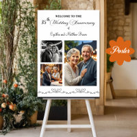 Custom 3 Photos 35th Wedding Anniversary Welcome