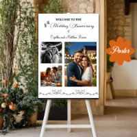 Custom 3 Photos 8th Wedding Anniversary Welcome