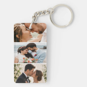 Custom 3 Photos Collage Keepsake Keychain
