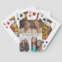 Custom 3 Sections Family Photos Collage Grey Frame