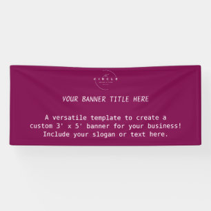Custom 3' x 5' Bold Magenta Business Banner