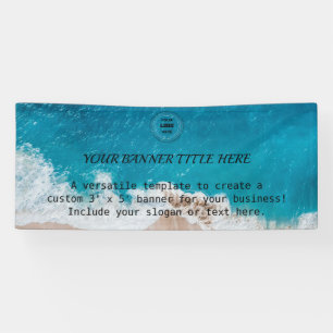 Custom 3' x 5' Ocean Beach Business Banner