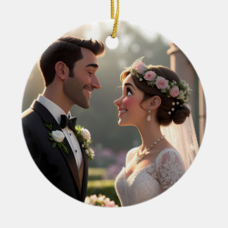 Custom 3D Cartoon Portrait from Photo Ceramic Tree Decoration