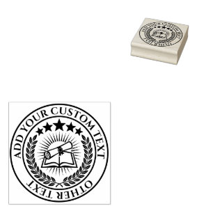 Custom 3D editable DIY Edit foil certificate seal Rubber Stamp