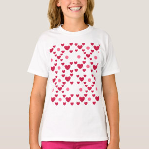 Custom 3D Jelly Hearts & Polka Dots Cute Pattern T-Shirt
