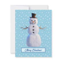 Custom 3D Snowman Christmas Card