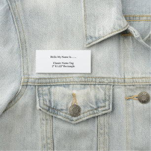Custom 3X1.2 Name Tag Simple Clean Modern Style