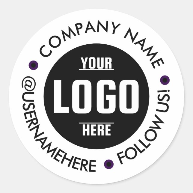 Custom 3x3" Round Vinyl Waterproof Business  Classic Round Sticker (Front)