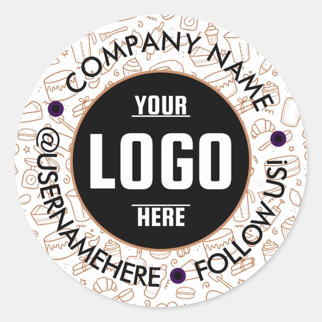 Custom 3x3" Round Vinyl Waterproof Business  Classic Round Sticker (Front)