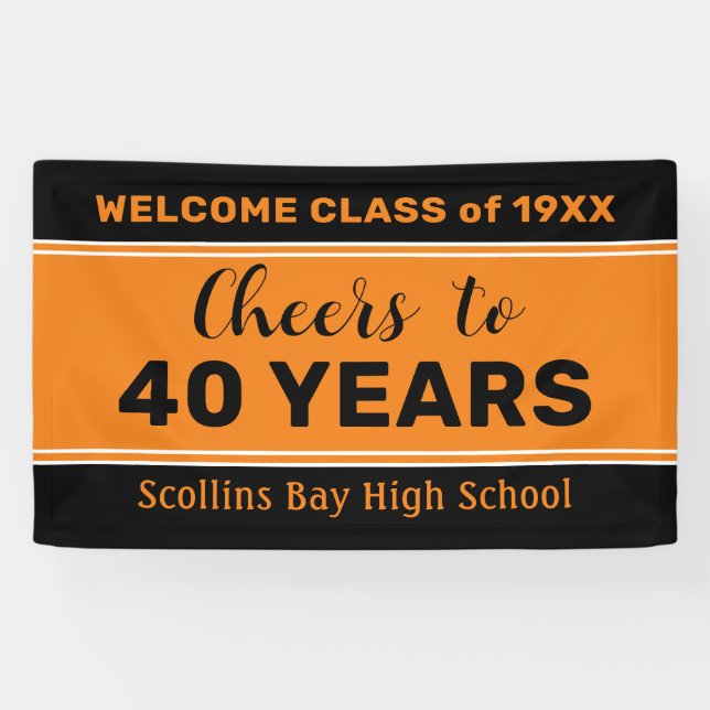 Custom 40 yr class reunion banner (Horizontal)