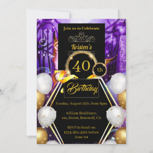 Custom 40th Birthday Invitation
