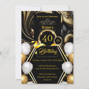Custom 40th Birthday Invitation