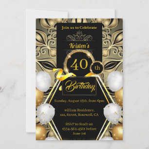 Custom 40th Birthday Invitation