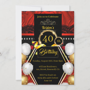 Custom 40th Birthday Invitation