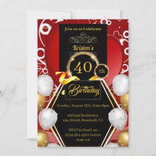 Custom 40th Birthday Invitation