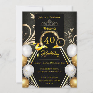 Custom 40th Birthday Invitation