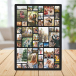 Custom 42 Photo Collage Plaque<br><div class="desc">Make your own photo display plaque featuring 42 of your cherished photo memories in a modern grid style photo collage. Simply add your pictures for custom photo home decor or personalised gift for family and friends.</div>
