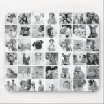 Custom 42 Photos Modern Family & Pet Memories Mouse Mat<br><div class="desc">Add custom pet dog,  cat,  or bird,  family and friends photos with simple frame</div>