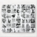 Custom 42 Photos Modern Family & Pet Memories Mouse Mat<br><div class="desc">Add custom pet dog,  cat,  or bird,  family and friends photos with simple frame</div>