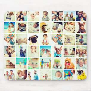 Custom 42 Photos Modern Family & Pet Memories Mouse Mat