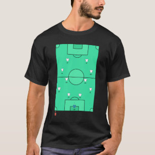 Custom 442 Soccer Formation Team Roster Board T-Shirt