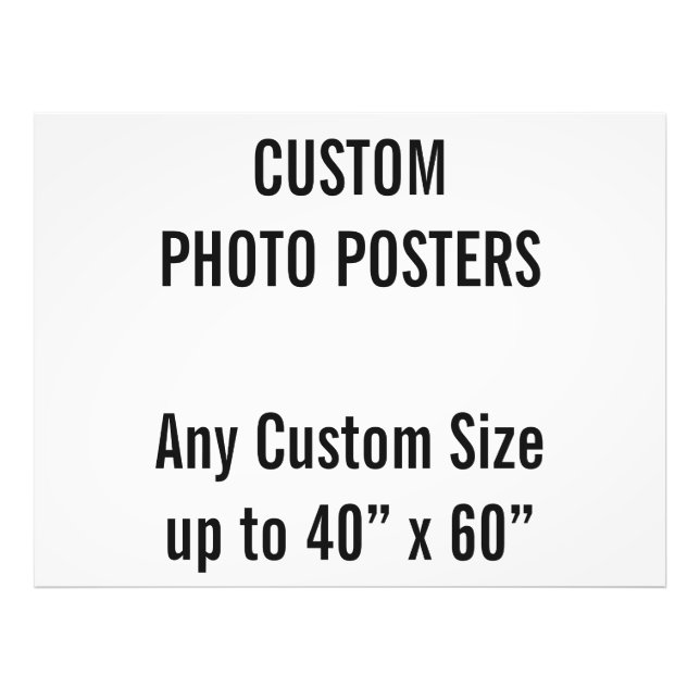 Custom 48" x 36" Photo Poster, up to 40” x 60” (Front)
