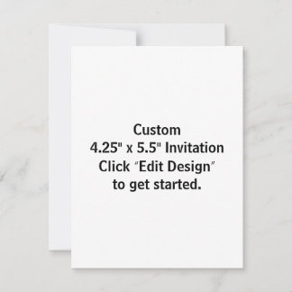 Custom 4.25" x 5.5" Flat Invitation Card