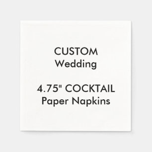 Custom 4.75" COCKTAIL Disposable Paper Napkins