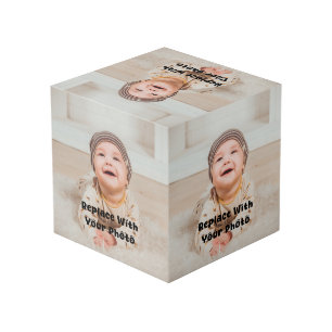 Custom 4" Baby Photos Keepsake Gift Cube