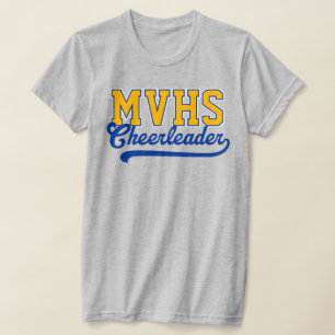 Custom 4 Letter High School Initials Cheerleader T-Shirt