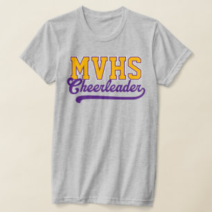 Custom 4 Letter High School Initials Cheerleader T-Shirt