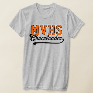 Custom 4 Letter High School Initials Cheerleader T-Shirt