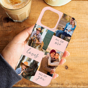 Custom 4 Photo All of Me Loves All of You Pink Case-Mate iPhone Case