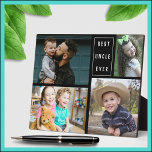 Custom 4 Photo Collage Best Uncle Ever   Plaque<br><div class="desc">Photo collage plaque with best uncle ever typography to personalise with 4 pictures. The multi photo plaque makes an unique keepsake gift for the special uncle.</div>