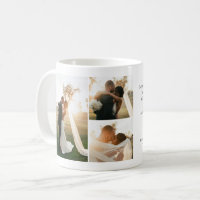Custom 4 Photo Collage Couple Wedding Anniversary