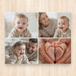 Custom 4 Photo Collage Cute Baby  Jigsaw Puzzle<br><div class="desc">Piece together the sweetest memories with this Custom 4-Photo Collage Cute Baby Jigsaw Puzzle. Featuring four of your favourite baby photos in an adorable layout, this puzzle turns precious moments into a fun, interactive keepsake. Add your baby’s name, birthdate, or a loving message for a personal touch that makes it...</div>