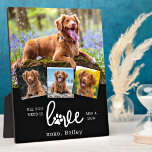 Custom 4 Photo Collage Personalised LOVE and a DOG Plaque<br><div class="desc">All You Need Is Love And A Dog! Celebrate your best friend with a custom Pet Photo Collage plaque. When you have so many fun memories and photos , one photo isn't enough . Our Dog Photo Collage picture frame has four photos. Whether you have a new puppy , or...</div>