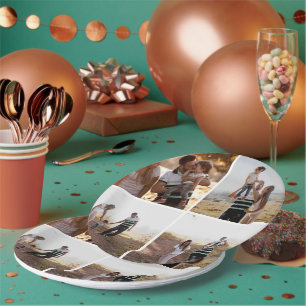 Custom 4 Photo Collage Personalised Paper Plates
