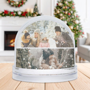 Custom 4 Photo Collage Snowglobe