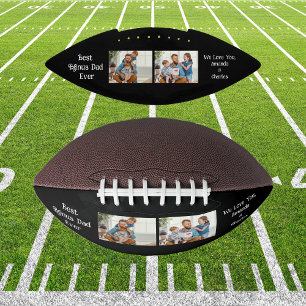 Custom 4 photo collages Bonus dad fathers day American Football