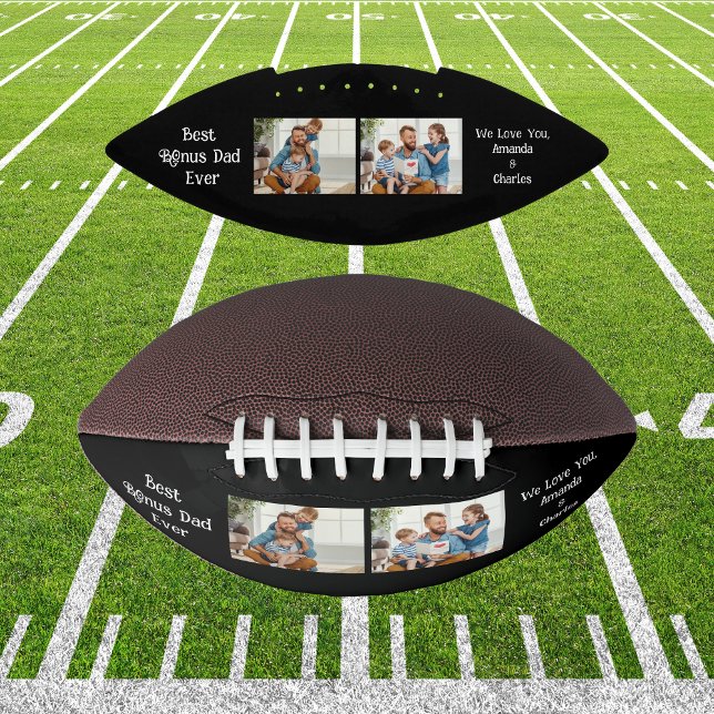 Custom 4 photo collages Bonus dad fathers day American Football (Creator Uploaded)