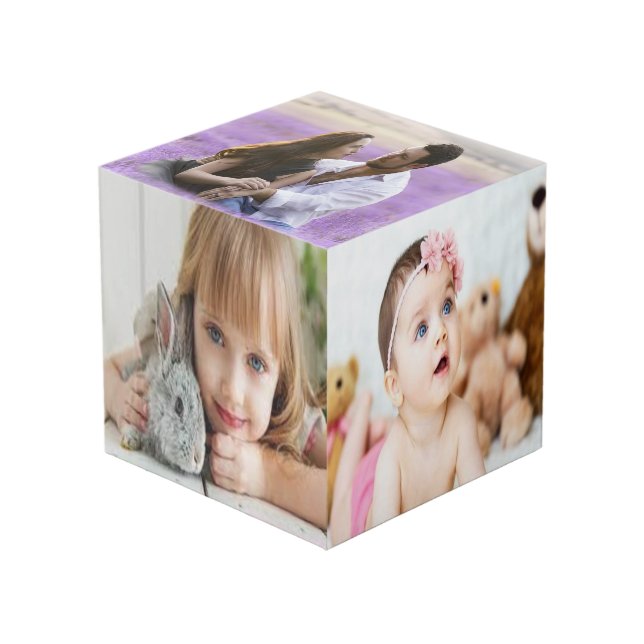 Custom 4" Photo Cube (Front Angled)