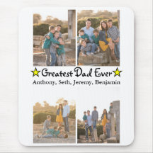 Custom 4 Photo Greatest Dad Ever Father's Day