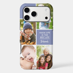 Custom 4 Photo Nana Life is the Best Life Blue