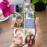 Custom 4 Photo Nana Life is the Best Life Blue Case-Mate iPhone Case<br><div class="desc">Personalised iPhone case for nana - add your name and 4 of your favourite photos. The photo template is set up for you to add your pictures working clockwise from the top right. The nana quote reads "Nana Life is the Best Life" followed by her name - all of which...</div>
