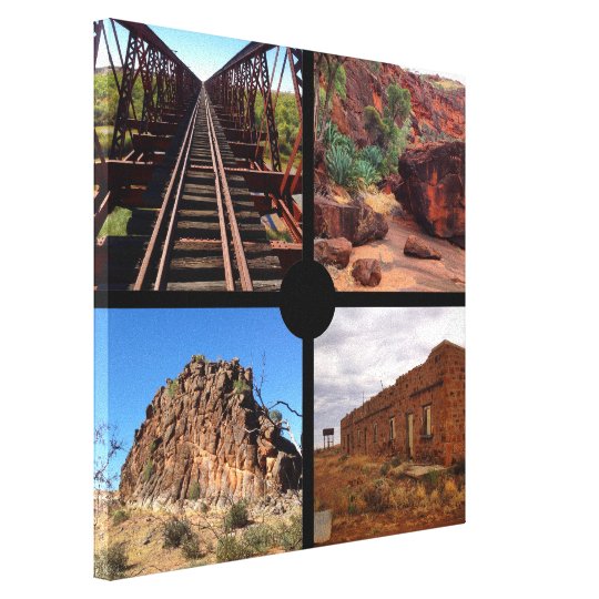 Custom 4 square photo collage canvas print