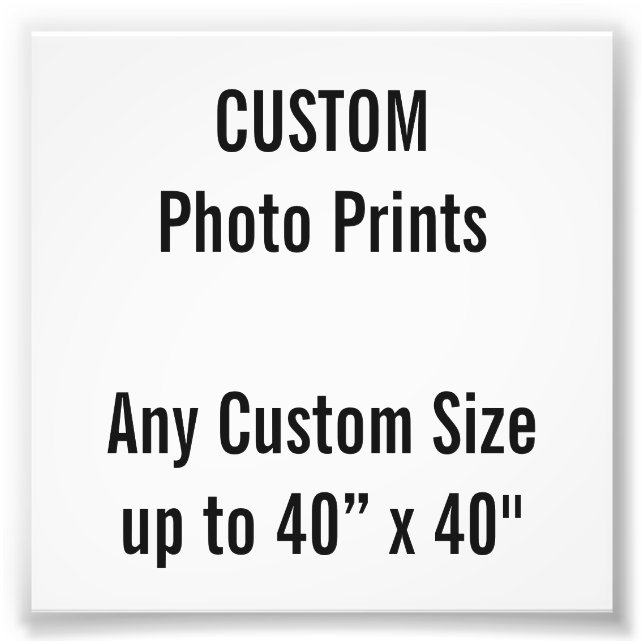 Custom 4” x 4" Photo Print (or any custom size) (Front)